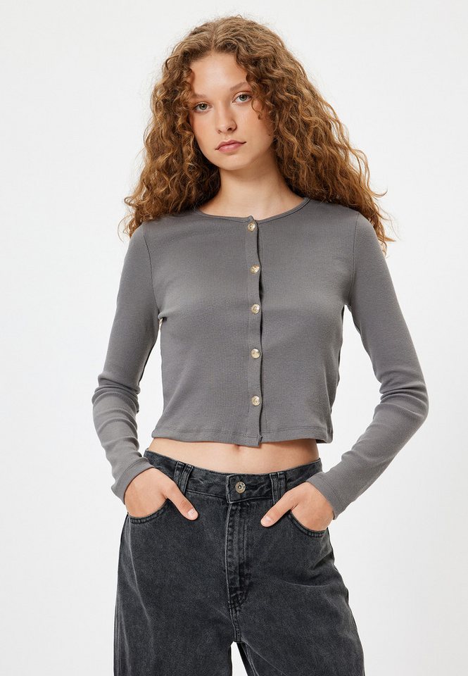 Koton T-Shirt Rundhalsausschnitt Langärmelig von Koton