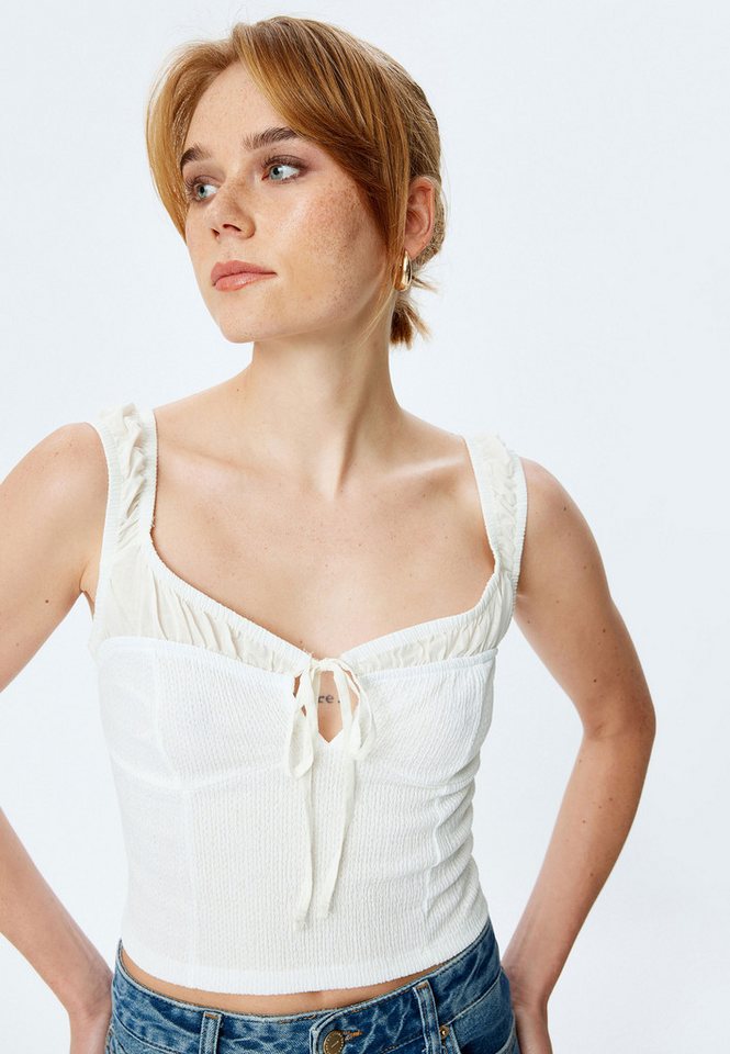 Koton Tanktop Kragen Zum Schnüren Ärmellos Tanktop von Koton