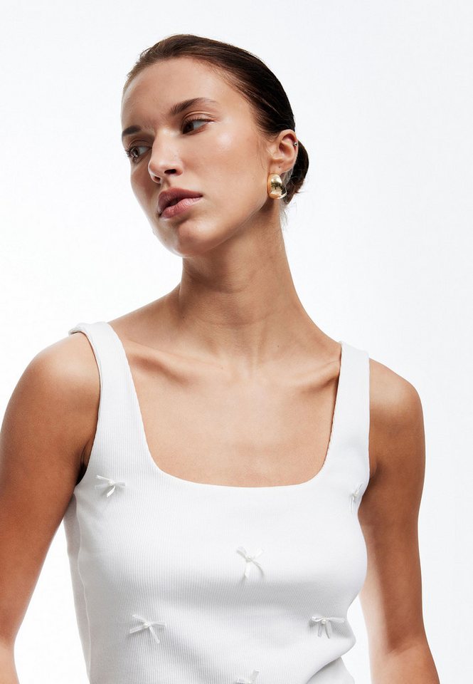 Koton Tanktop Quadrat Kragen Ärmellos Tanktop von Koton