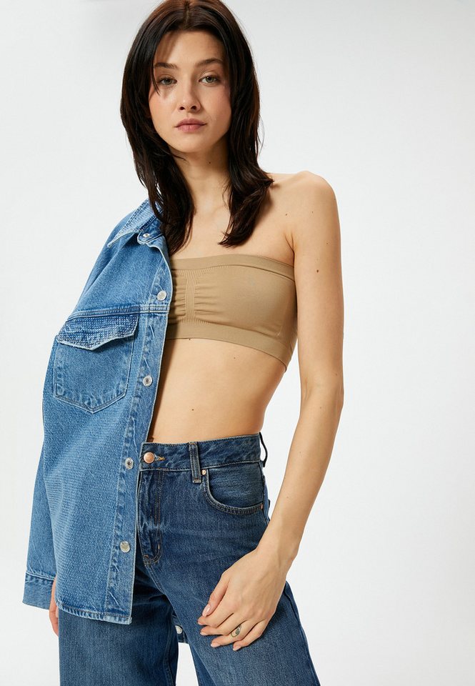 Koton Tanktop Trägerloser Kragen Ärmellos Tanktop von Koton