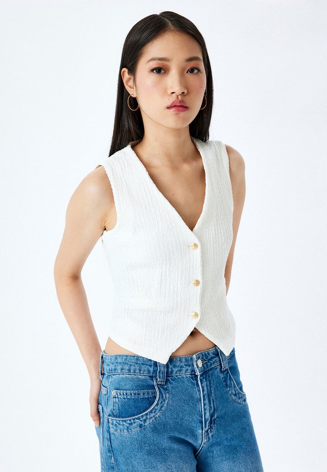 Koton Tanktop V-Kragen Ärmellos Tanktop von Koton