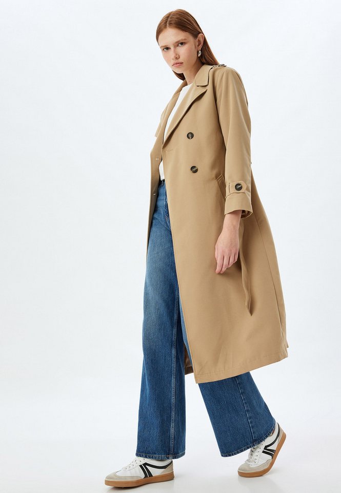 Koton Trenchcoat Regular Mit Bauchgurt von Koton