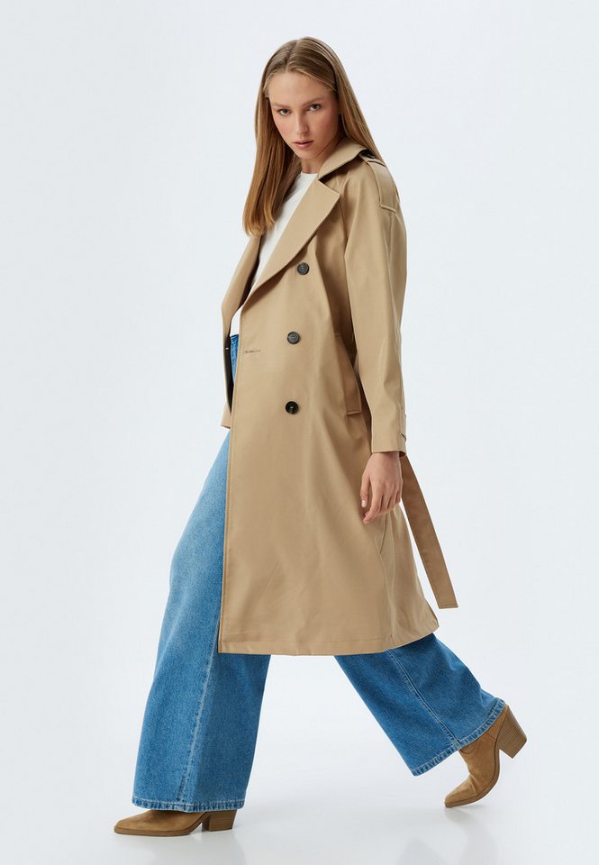 Koton Trenchcoat Regular Mit Bauchgurt von Koton