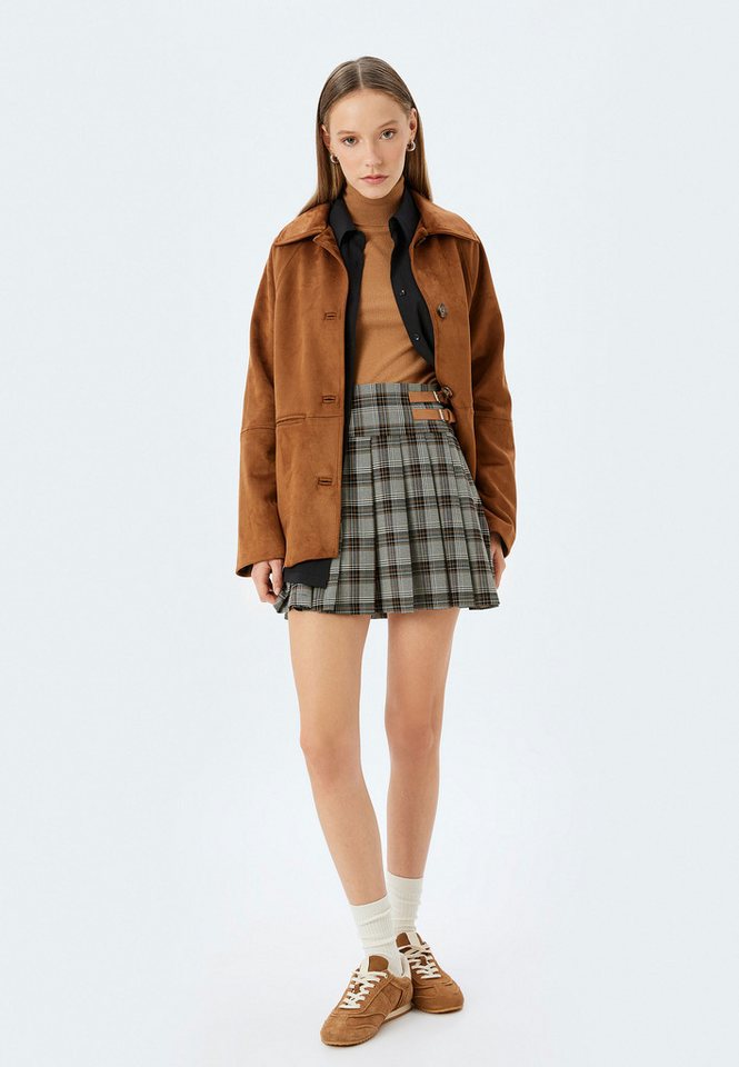 Koton Webrock Mini Länge Dickes Plissee Webrock von Koton