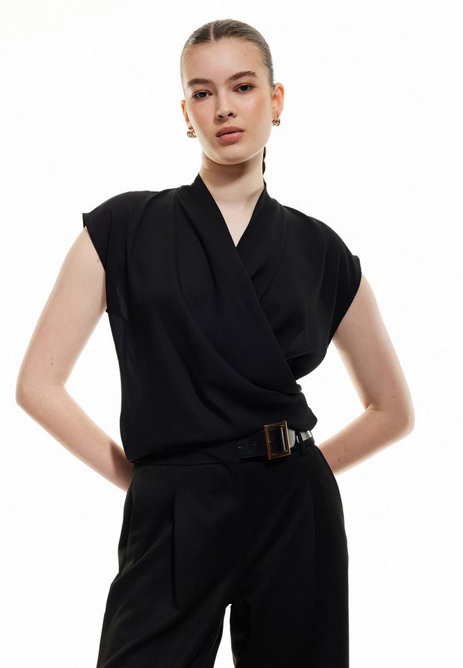 Koton Wickelbluse Ärmellos Doppelreihiger Kragen Wickelbluse von Koton