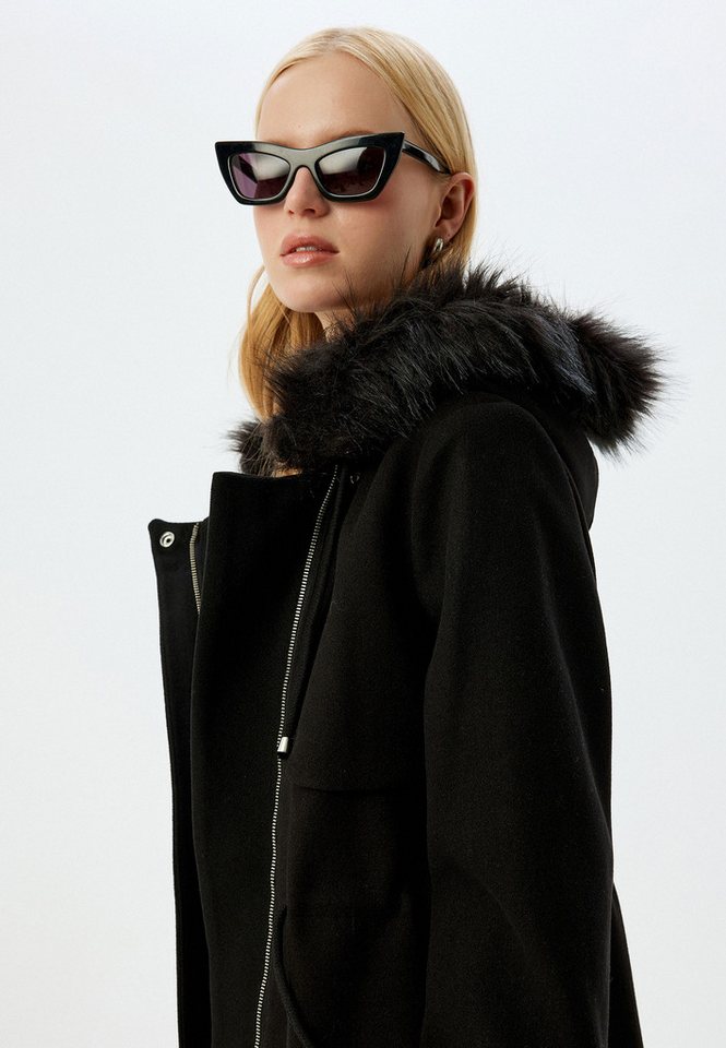 Koton Wintermantel Regular Pelz-Kapuze von Koton