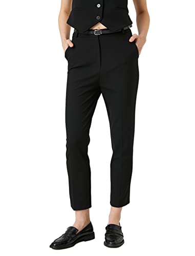 Koton Women Belted Basic Cigarette Trousers von Koton