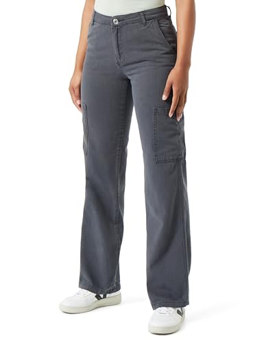 Koton Women Cargo Jean Washed Effect Straight Leg Pockets Cotton - Eve Jean von Koton