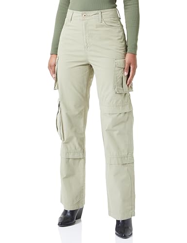 Koton Women Cargo Pants High-Rise Straight Leg Pockets Tiered Detail Cotton - Nora Jean von Koton