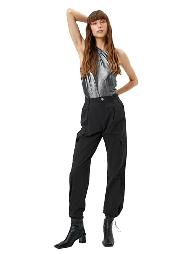 Koton Women Cargo Pocket Detail High Rise Parachute Trousers von Koton