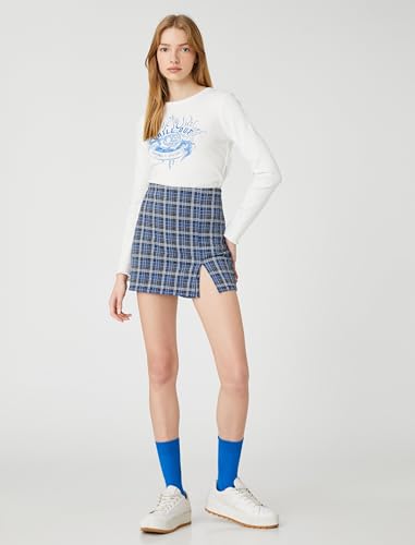 Koton Check Slit Mini Skort von Koton