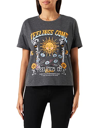 Koton Women Crew Neck Short Sleeve Slogan Printed T-Shirt von Koton