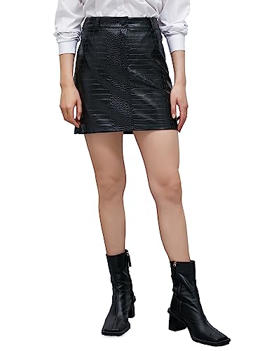 Koton Women Croco Faux Leather Mini Skirt von Koton