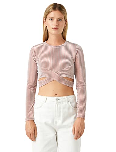 Koton Women Crop Long Sleeve T-Shirt Cut Out Detail von Koton