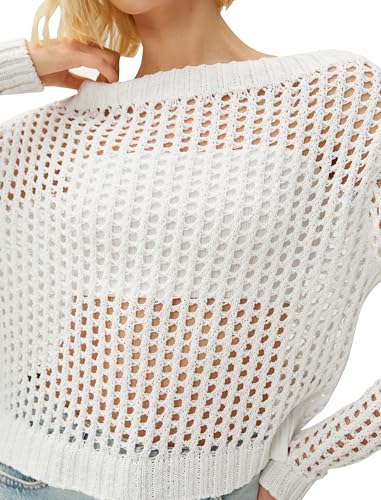 Koton Women Crop Meshed Scoop Neck Sweater von Koton