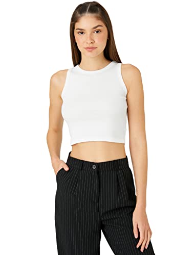 Koton Women Crop Tanktop Crew Neck Ribbed Sleeveless von Koton