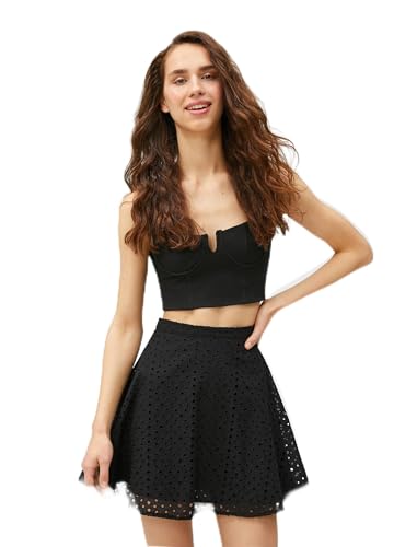 Koton Women Cutwork Voluminous Mini Skirt von Koton