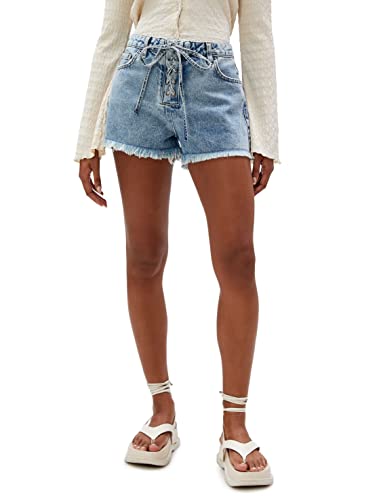 Koton Women Destroyed Tie Detail Denim Shorts von Koton