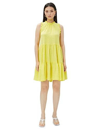Koton Women Frilled Crew Neck Sleeveless Tiered Mini Dress von Koton