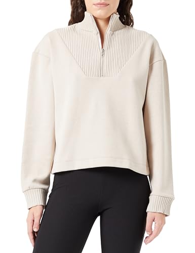 Koton Women Half Zipper Relax Fit High Neck Textured Sweatshirt von Koton