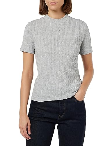 Koton Women High Neck Knitted Patterned Short Sleeve T-Shirt von Koton