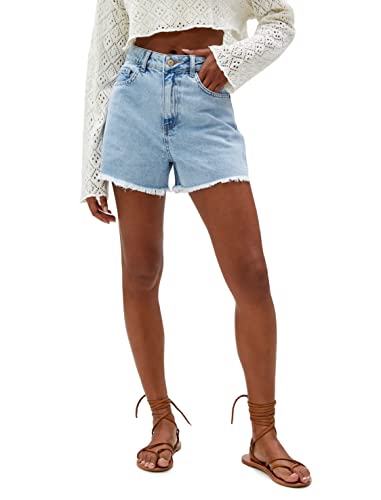 Koton Women High Waist Destroyed Pocket Detail Denim Shorts von Koton
