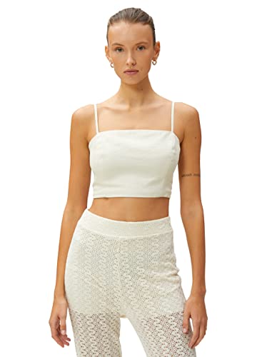 Koton Women Linen Blended Crop Blouse von Koton