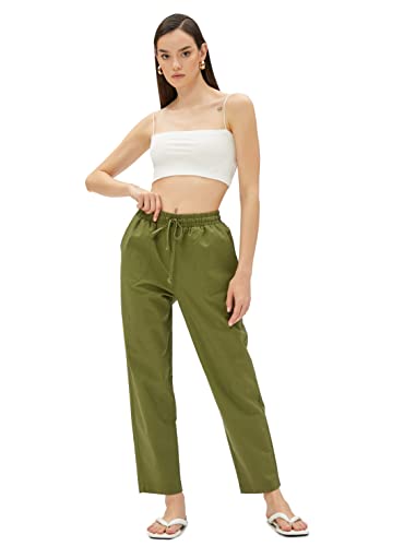 Koton Women Linen Mix Drawstring Trousers von Koton