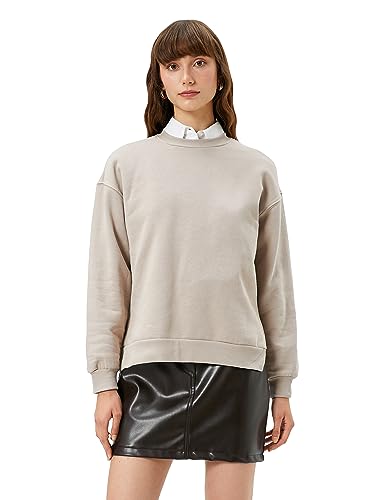 Koton Women Long Sleeve Ribbed Basic Crew Neck Sweatshirt von Koton