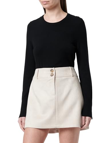 Koton Women Medium Rise Buttoned Suede Look Mini Skirt von Koton