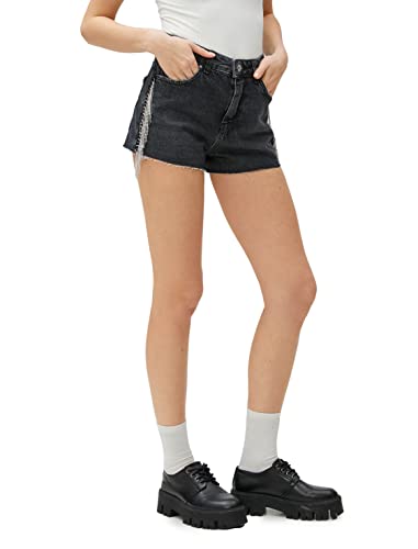 Koton Women Mini Glitz Stone Detail Jean Shorts von Koton