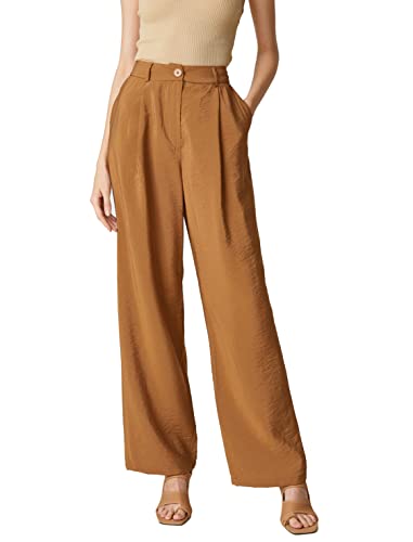 Koton Women Pleated Pocket Detail Palazzo Trousers von Koton