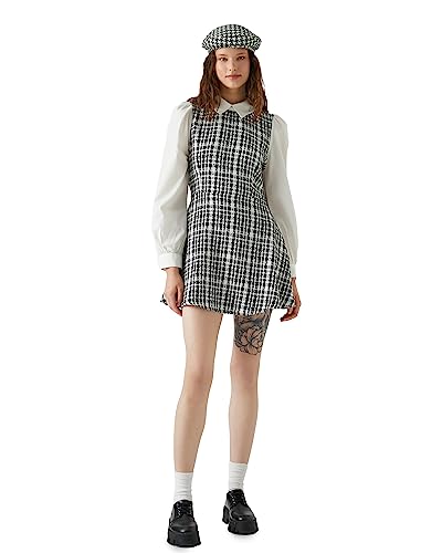 Koton Women Puff Sleeve Shirt Neck Mini Tweed Dress von Koton