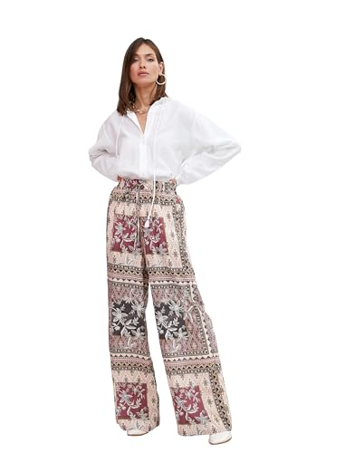 Koton Women Relax Fit Drawstring Pocket Detail Wide Leg Trousers von Koton