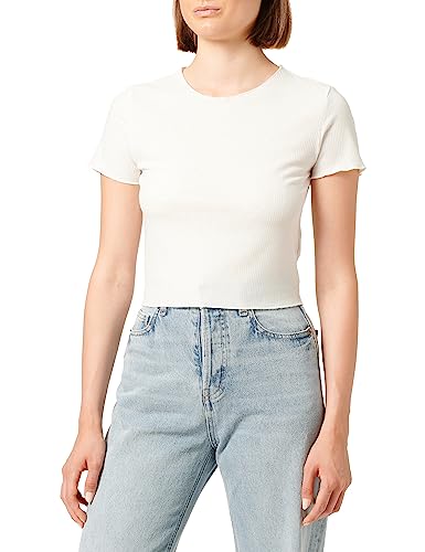 Koton Women Ribbed Short Sleeve Crew Neck Crop T-Shirt von Koton