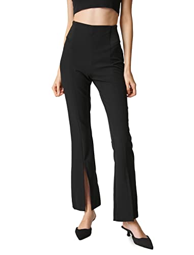 Koton Women Slitted Flare Leg Trousers Back Zipper von Koton