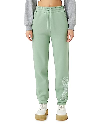 Koton Women Slogan Printed Pocket Detail Drawstring Jogger Sweatpants von Koton