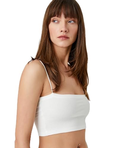 Koton Women Thin Strappy Square Neck Crop Tank Top von Koton