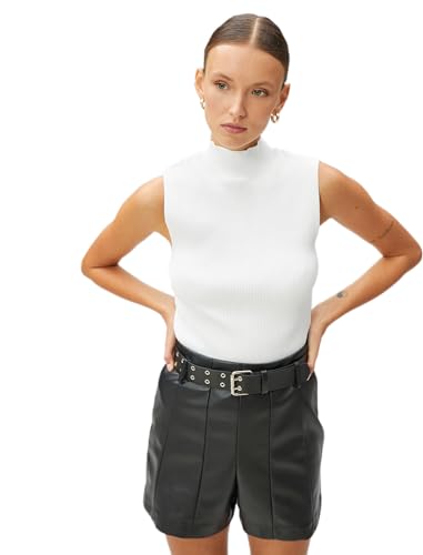 Koton Women Turtleneck Tanktop Sleeveless Ribbed von Koton