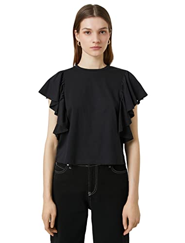 Koton Women Voluminous Sleeve Crew Neck T-Shirt von Koton