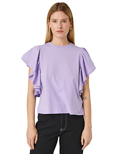 Koton Women Voluminous Sleeve Crew Neck T-Shirt von Koton