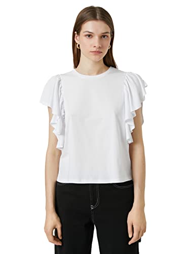 Koton Women Voluminous Sleeve Crew Neck T-Shirt von Koton