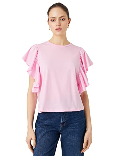 Koton Women Voluminous Sleeve Crew Neck T-Shirt von Koton