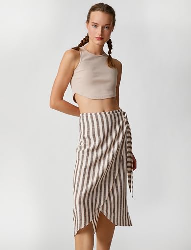 Koton Wrap Over Patterned Midi Skirt von Koton