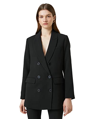 Koton Women Wrapped Button Blazer Jacket Pocket Detail von Koton