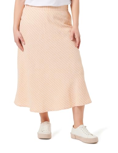 Linen Mix Medium Rise A Line Midi Skirt von Koton