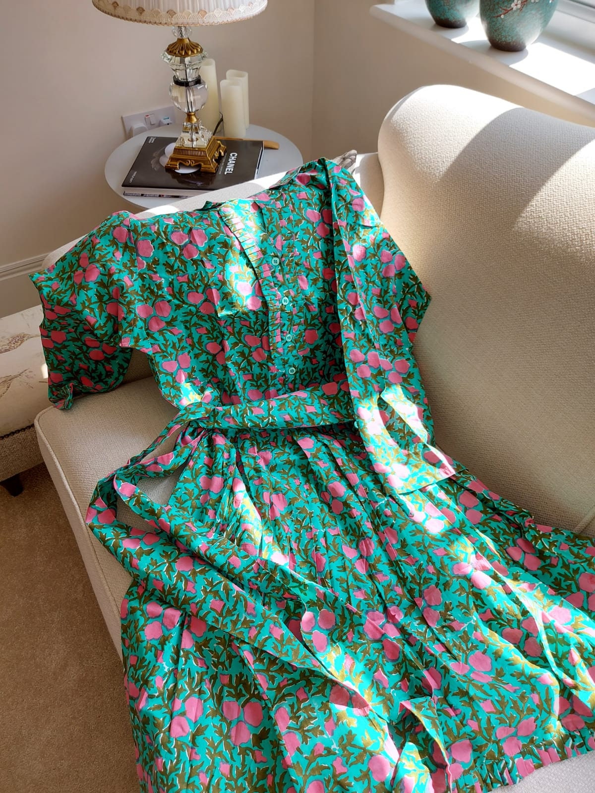 Baumwollkleid Mit Taschen | Umstandskleid Aus Baumwolle Entspannte Passform Sommerkleid Geschenk Für Sie Hand Block Print Kleid von KottonKloset
