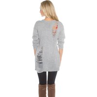 Destroyed Strick Vokuhila Pullover im Used-Look von KouCla