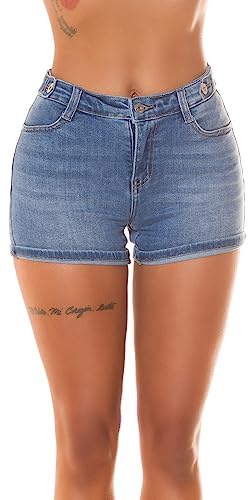 Koucla Sexy Jeans Shorts mit hoher Taille und Reißverschluss 42 von Koucla