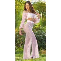 Latina Look Strand Netz Cover up Transparent von KouCla